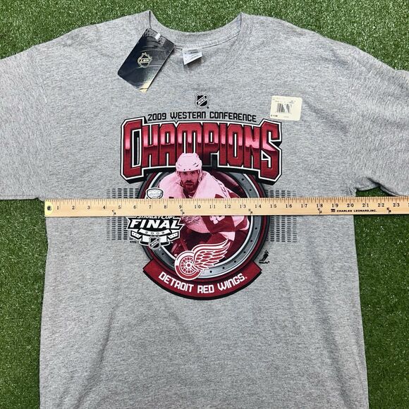 Detroit Red Wings Shirt 2009 Western Conference Champions Mens Large Deadstock - Picture 4 of 5